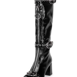 Jeffrey Campbell Knee-high Tall Black MOD Boots